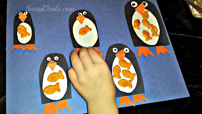 counting goldfish on penguin crafts for kids