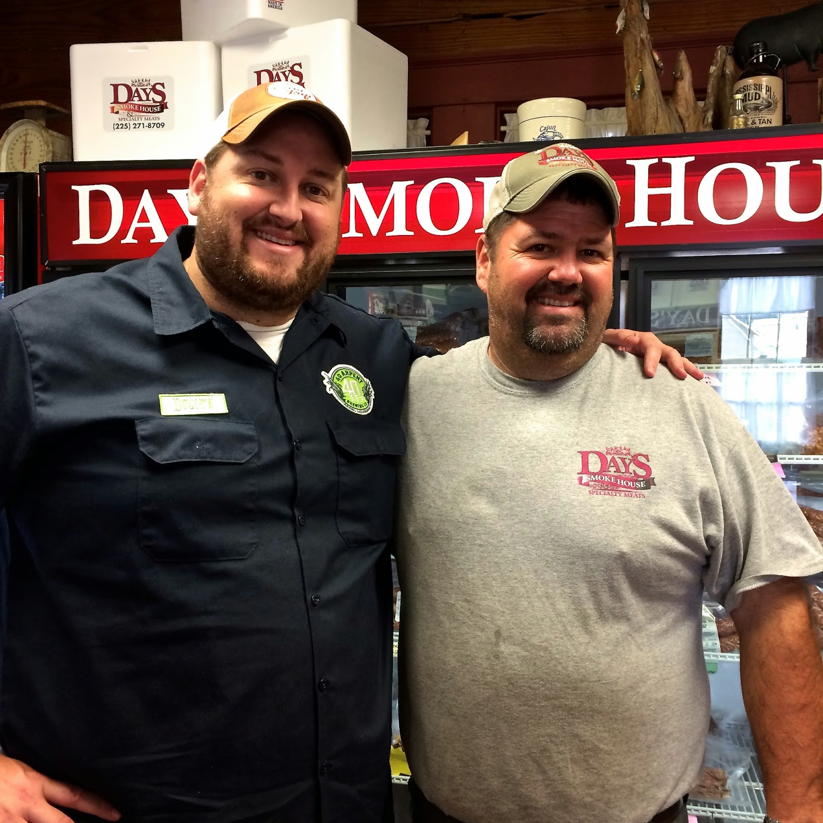 Owner Kendall Day and I at Day's Smokehouse in Denham Springs