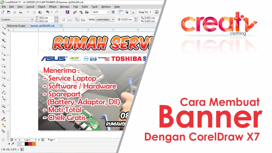 GoldCreative Group cara membuat banner atau spanduk