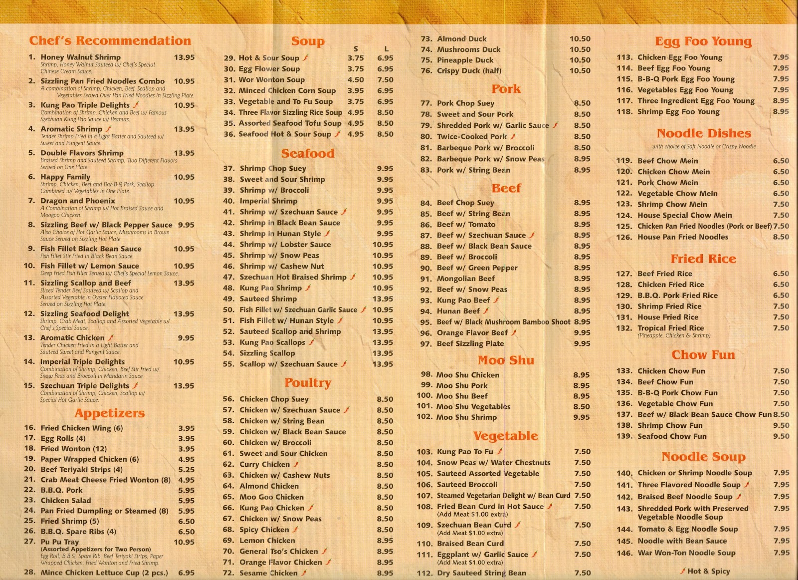 VC Menu Lee's Chinese Food Ventura