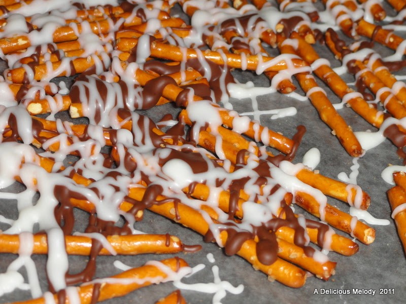 A Delicious Melody Chocolate Drizzled PretzelsAn Easy Sweet and