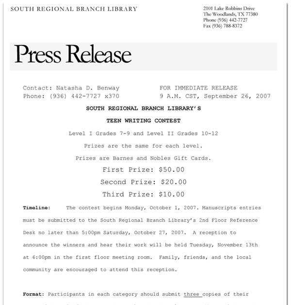 Pr Field Qualities Of A Good Press Release