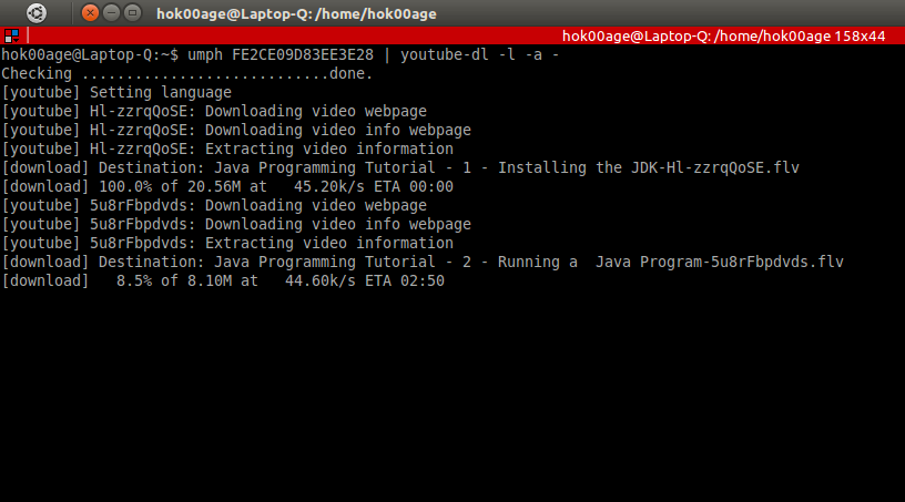 Download Video Using Terminal In Ubuntu