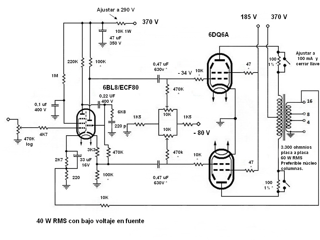 El Amplificador De Guitarra Sirve Para Bajo Solucionado: Construirme un amplificador - Electrónica Antigua - YoReparo