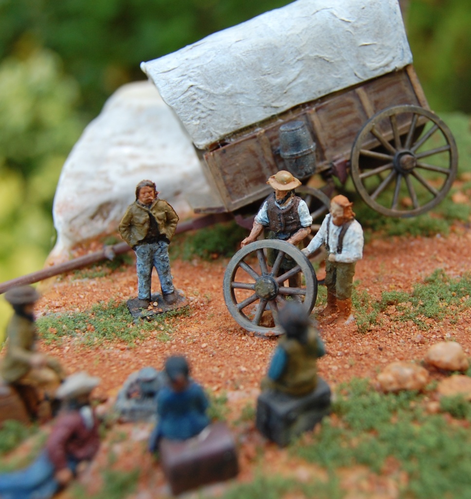 Toy Soldier Chest Airfix WAGON TRAIN Wild West Gold Rush Far West