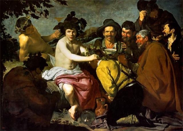 Diego Velásquez (1599 - 1660). Pintor español.  El triunfo de Baco “Soneto al vino"(soneto con estrambote) Diego+Velasquez+El+triunfo+de+Baco
