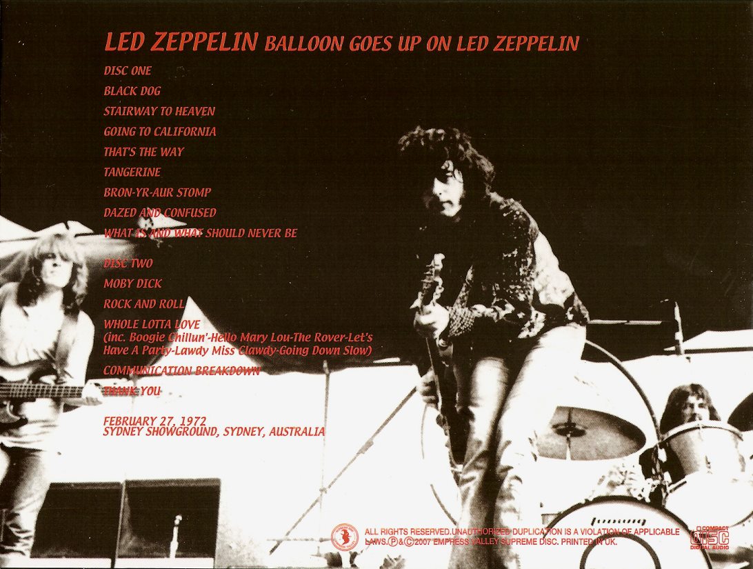 Long Live Led Zeppelin 1972.02.27 Led Zeppelin The Showgrounds Sydney