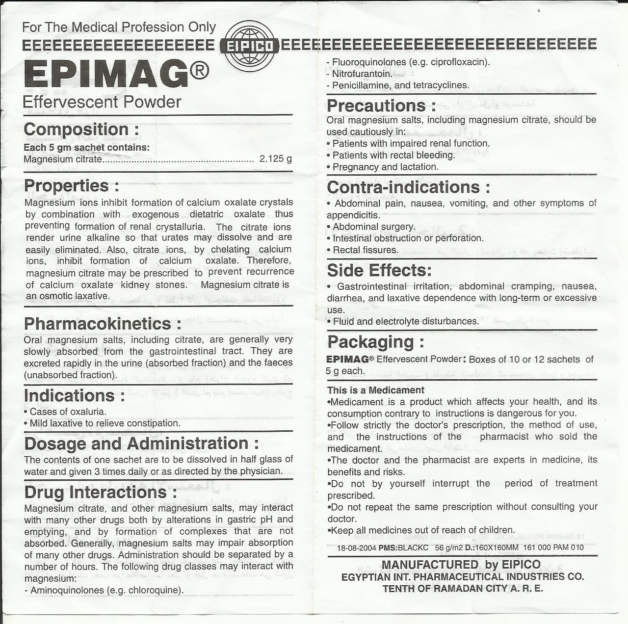 EPIMAG® Effervescent Powder Your Solution for Kidney Stone Prevention