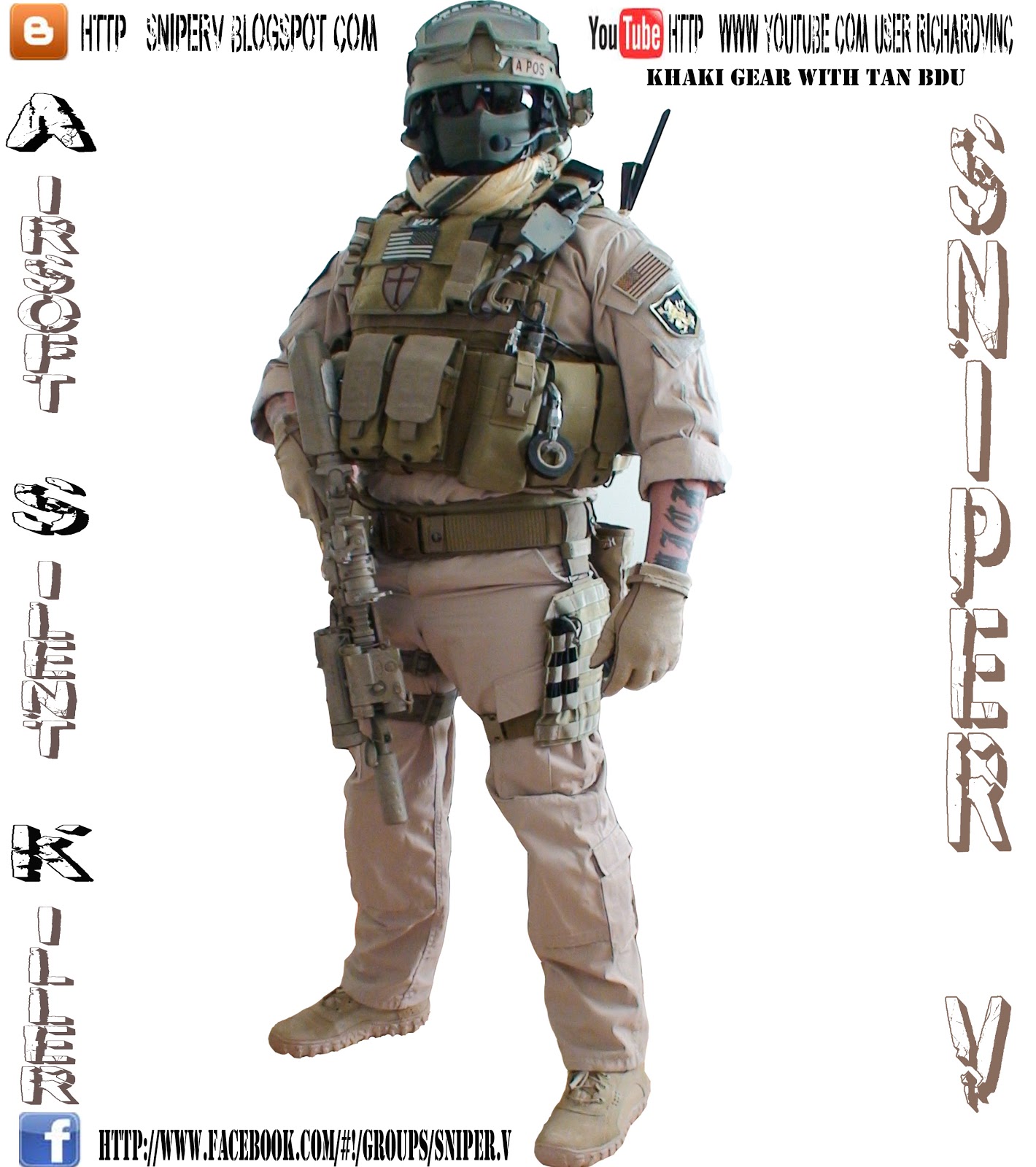 Google+ THE SNIPER.V REAL DEAL AOR1 NAVY SEAL AIRSOFT LOADOUT