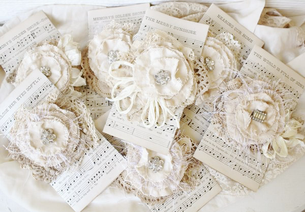 Vintage Lace Cuffs & Tattered Roses