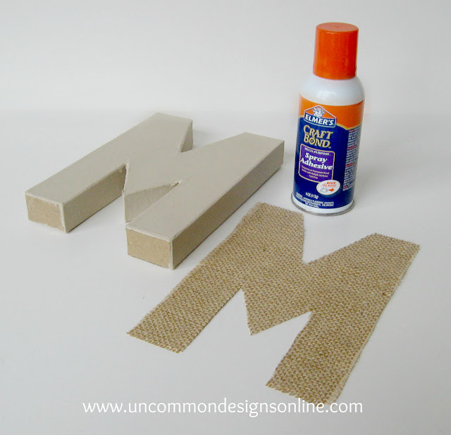 Burlap Covered Letters