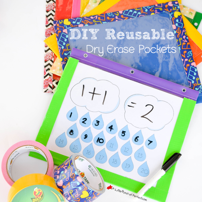 DIY Reusable Dry Erase Pockets A Little Pinch of Perfect