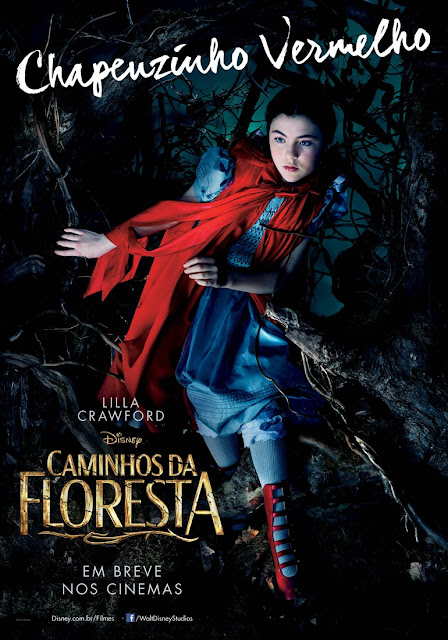 "Caminhos da Floresta" (Into The Woods) posteres brasileiros Lilla Crawford