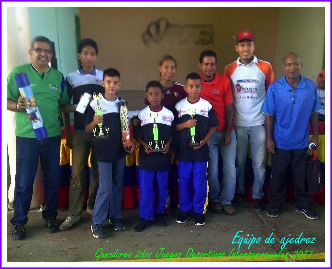 CAMPEONES DE AJEDREZ 2DO Juegos Deportivos Interparroquiales