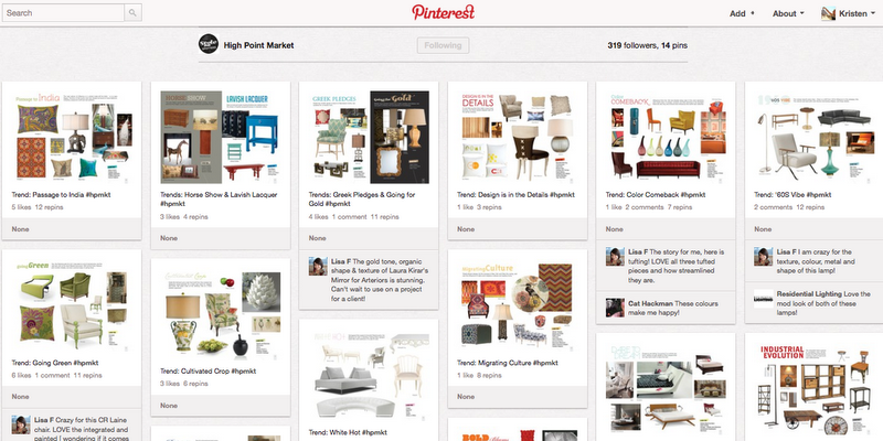 High Point Market on Pinterest screenshot of High Point Market on Pinterest