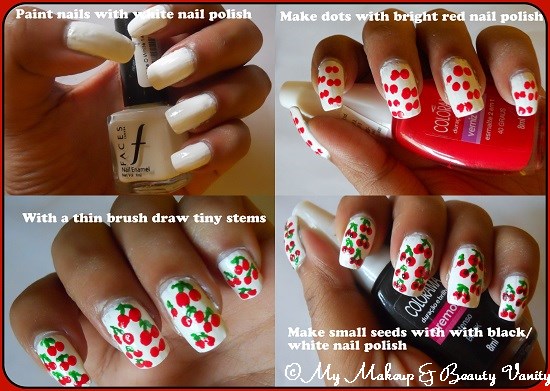 cherry nail art tutorial+cherry+nail art