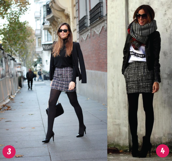 looks de inverno com saia e bota