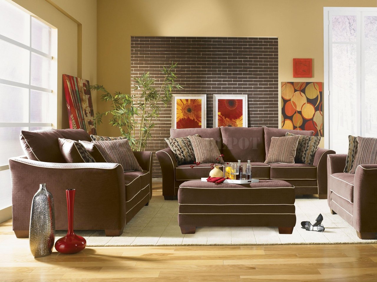 Living Room Ideas Using A Long Sofa