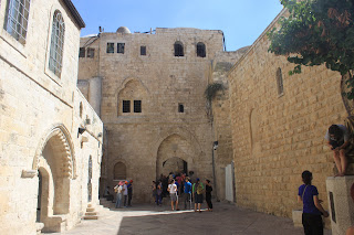 Entrada al Cenáculo en el Monte de Sión. Jerusalén