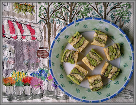 topographic map sourdough matcha-vanilla cake