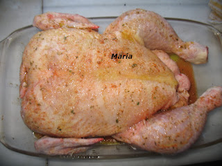 Pollo al horno a las finas hierbas