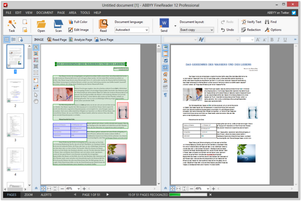 لتحويل مستندات الورق والصورة بدقة إلى صيغ قابلة للتحرير Abbyy Finereader 12 0 101 496 Professional