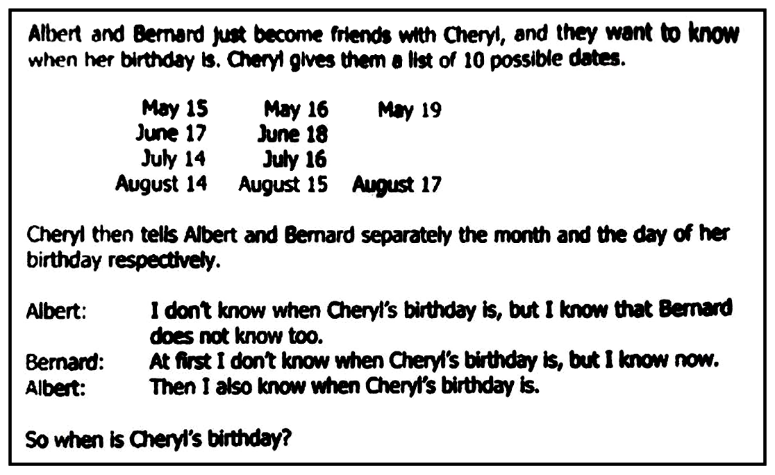 cheryl%27 s birthday puzzle answer
