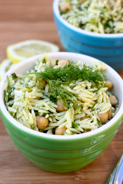 Orzo Salad with Chickpeas, Dill, and Lemon