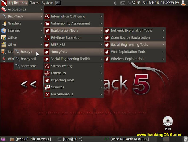 HOW TO OPEN HONEYD ON BACKTRACK 5 