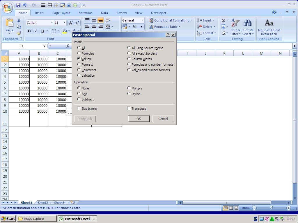 Cobak Cara Copy Paste Hasil Rumus Di Excel