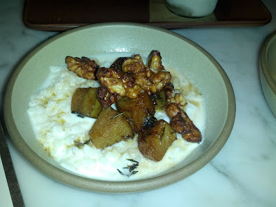 Arborio Rice Pudding / brown butter pear / candied walnuts