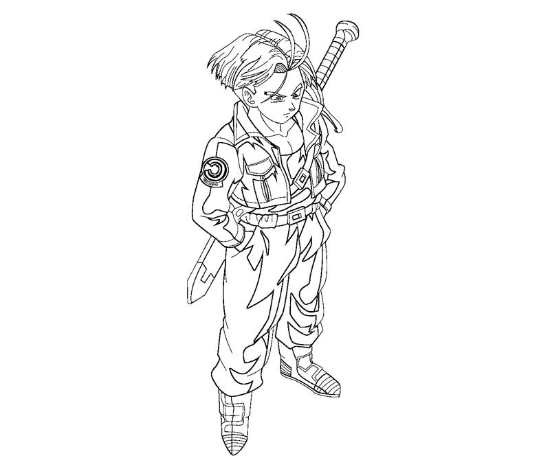 Future Trunks 6 Coloring Crafty Teenager
