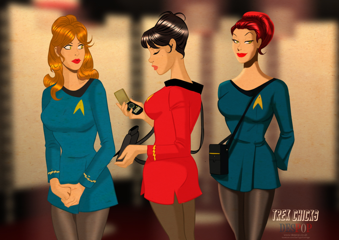 The Ladies of Star Trek- And my muse Jordan Colton | DESPOP ART & COMICS