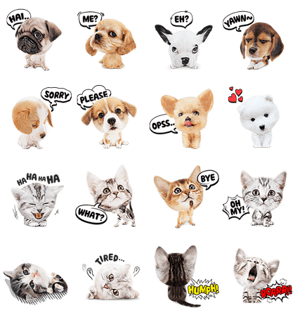 LINE Stickers Cute Animals Stickers Free Download