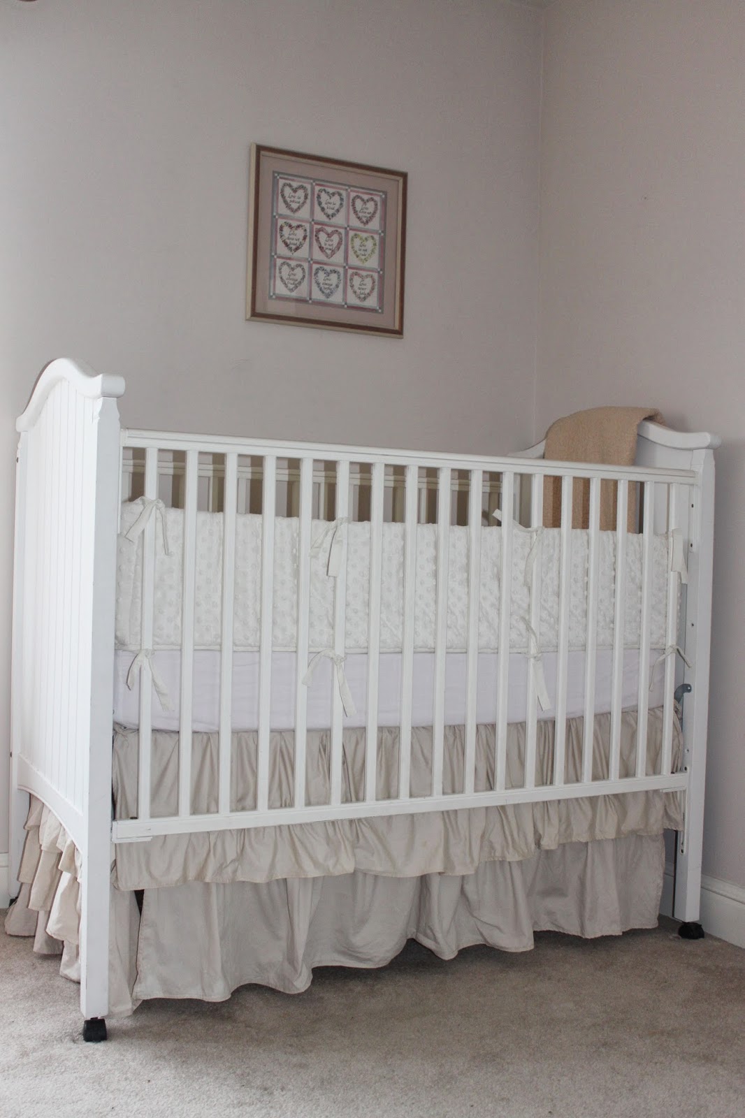 Namely Original DIY Ruffled Crib Skirt And Wall Art