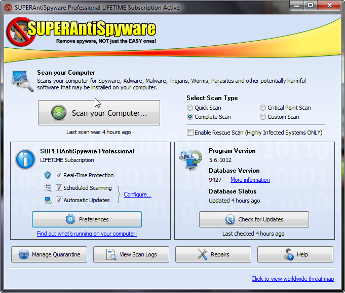 SUPERAntiSpyware Professional 601250 Latest - S0ft4PC