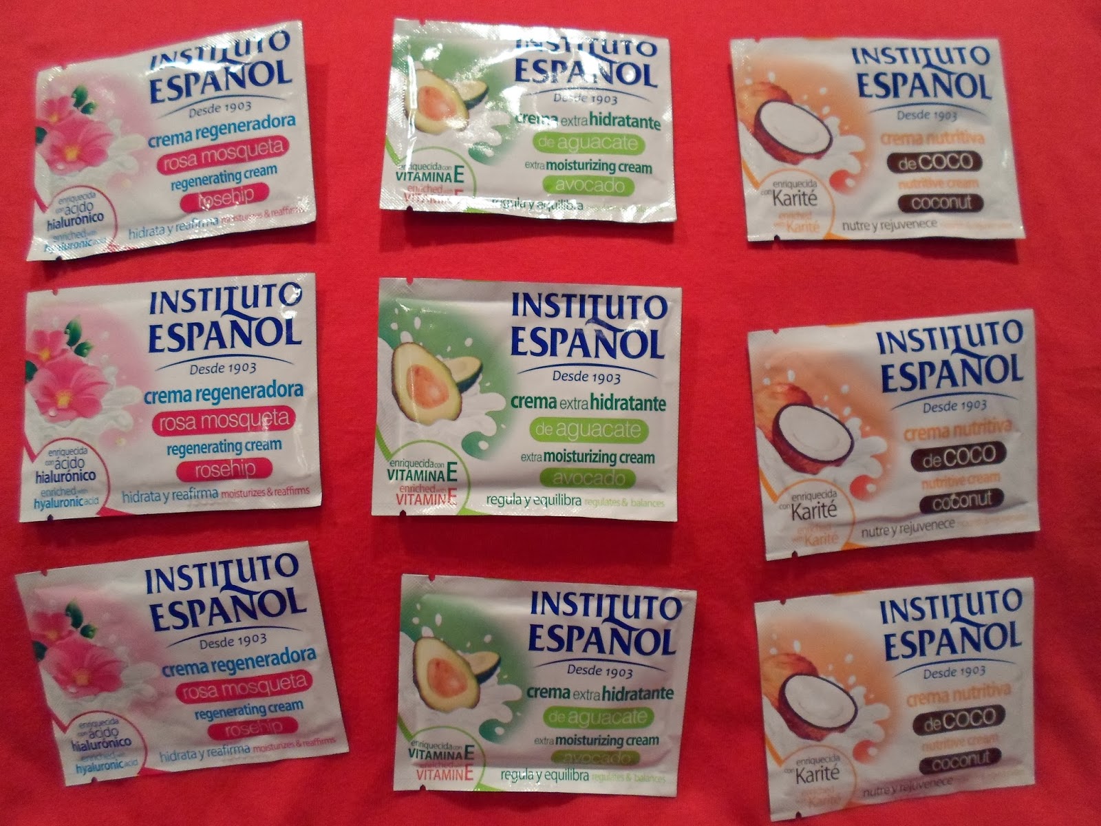 Muestras gratis y sorteos: INSTITUTO ESPAÑOL