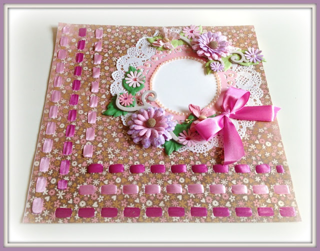 Itsy Bitsy The Blog place A Scrapbook Layout with Ribbons, Doilies