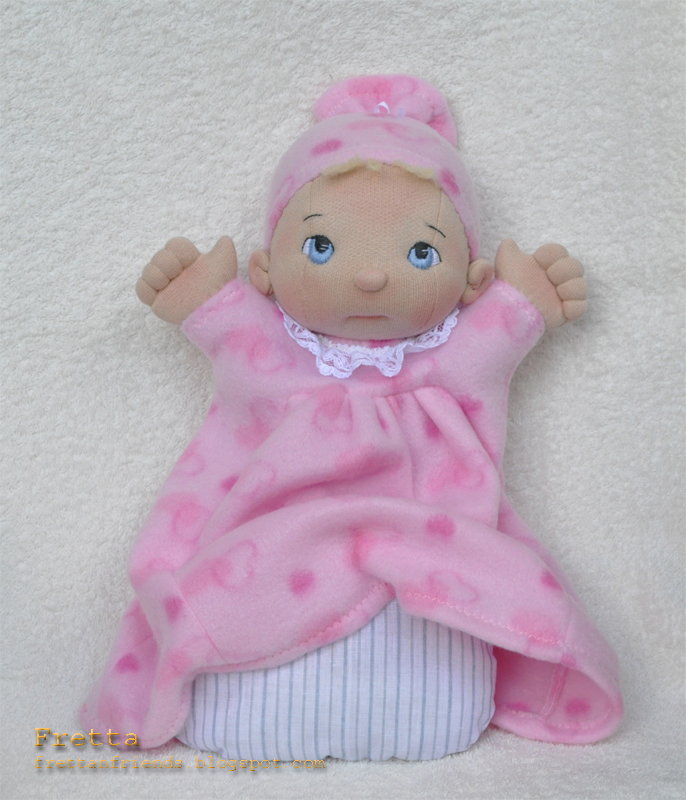 Fretta 33 cm / 13" Vintage Inspired Soft Sculptured Hand Puppet Baby