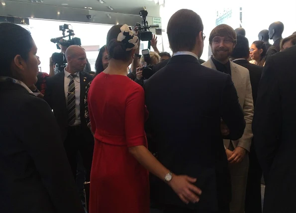 Crown Princess Victoria of Sweden and Prince Daniel of Sweden visit a H&M store at Jockey Plaza