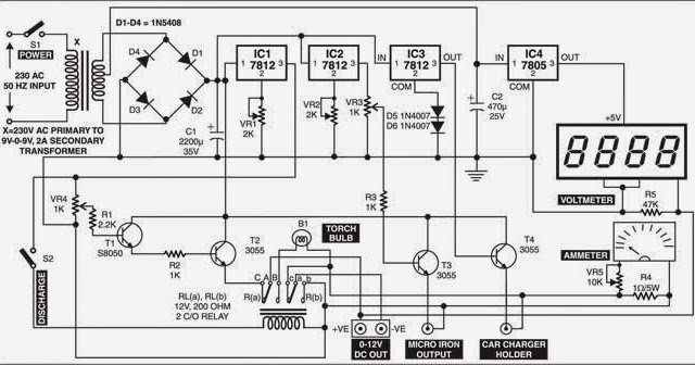 Mobile Phone Multipower Unit Wiring Diagram Schematic