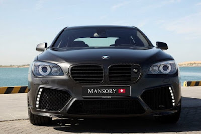 front of 2011 Mansory BMW 7 Series in black colout