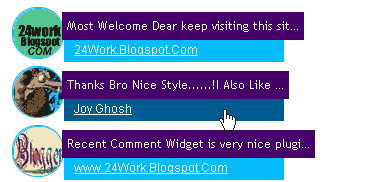 Recent Comments Widget with Avatar