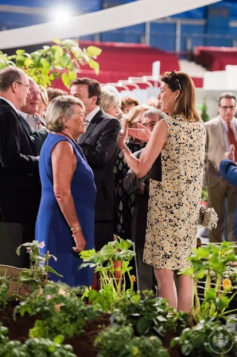 Princess Caroline of Hanover and Prince Albert II of Monaco attended the International "Concours de Bouquets" (Bouquet Competition)