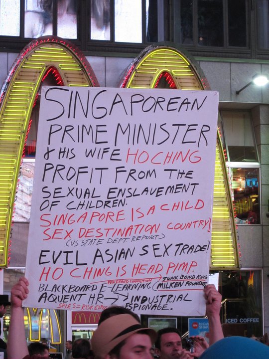 Singapore Election Watch: A protest against Lee regime at Times Square ...