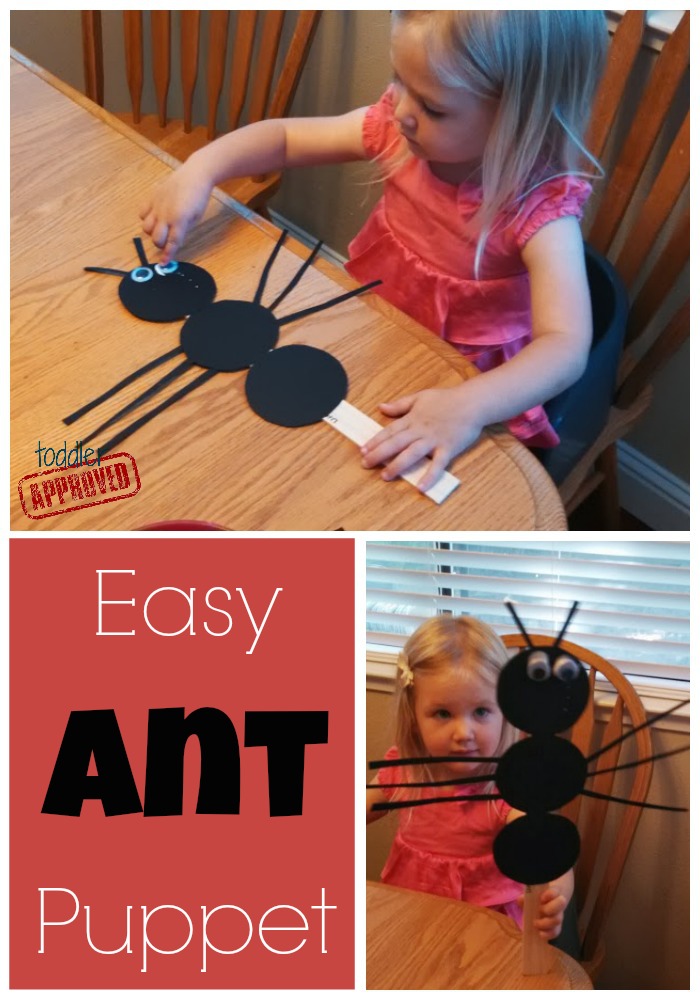 Toddler Approved! Easy Ant Puppet & Snack {Bug Week}