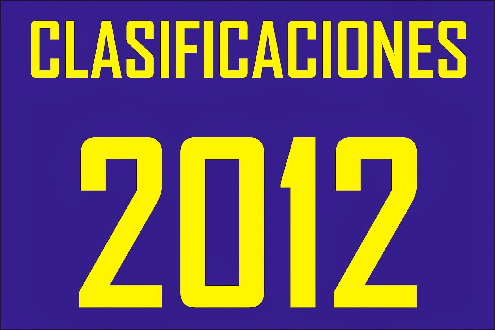 CLASIFICACIONES 2012