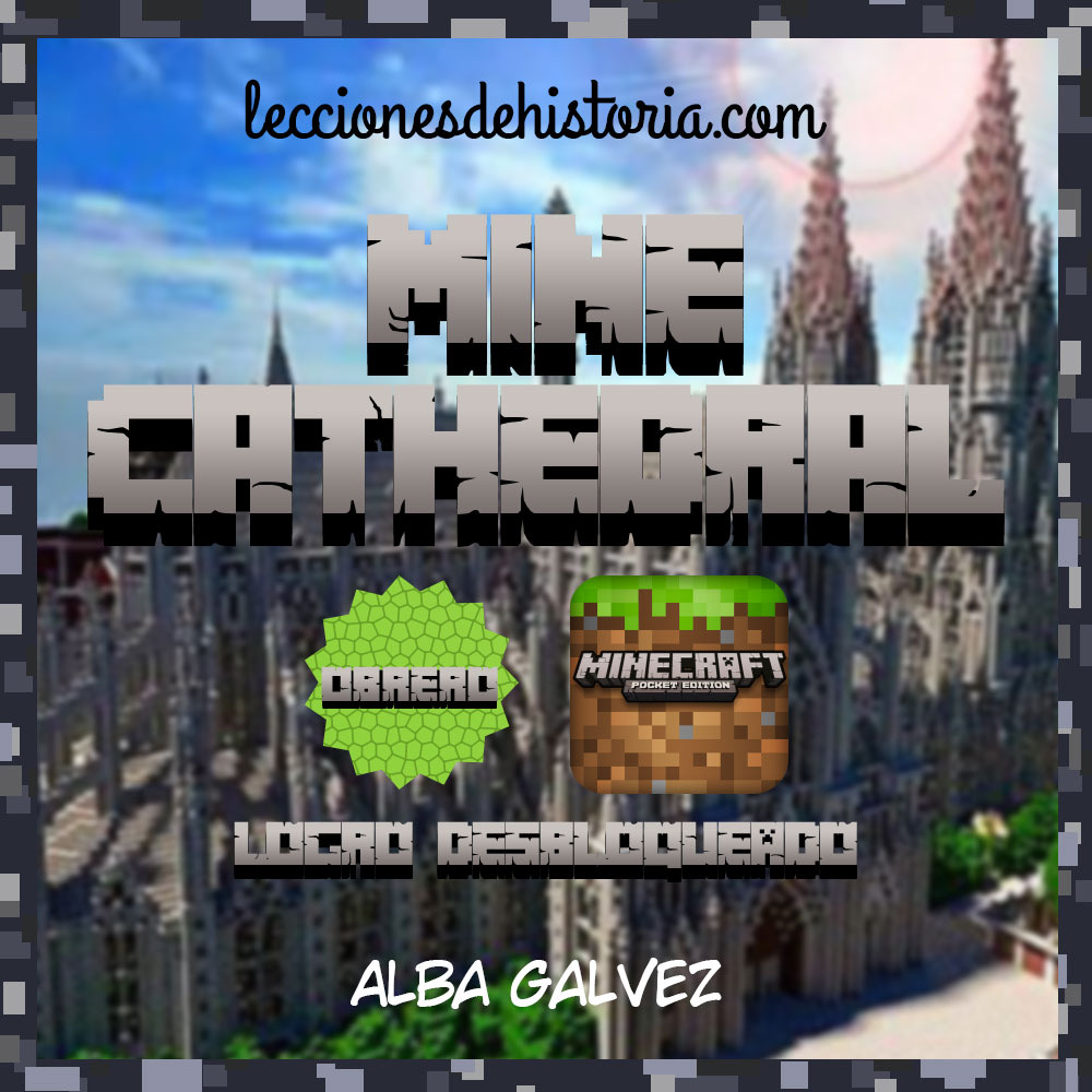 Insignia proyectó vidrieras y catedral em minecraft