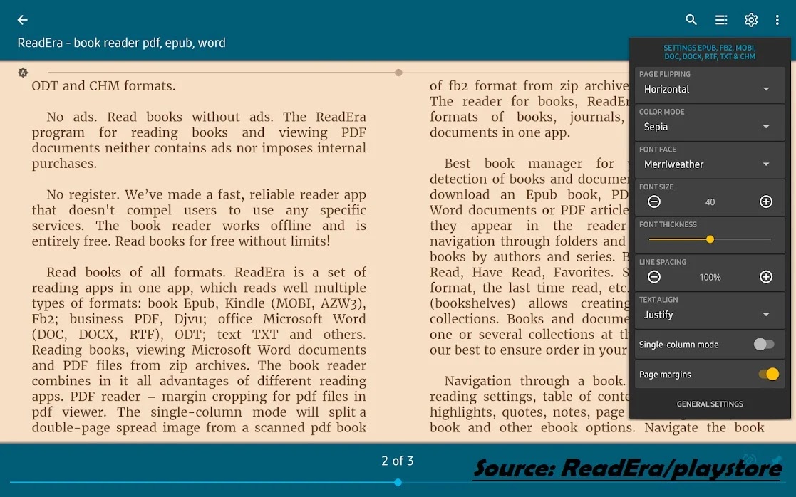 readera epub reader best ebook reader Readera for android
