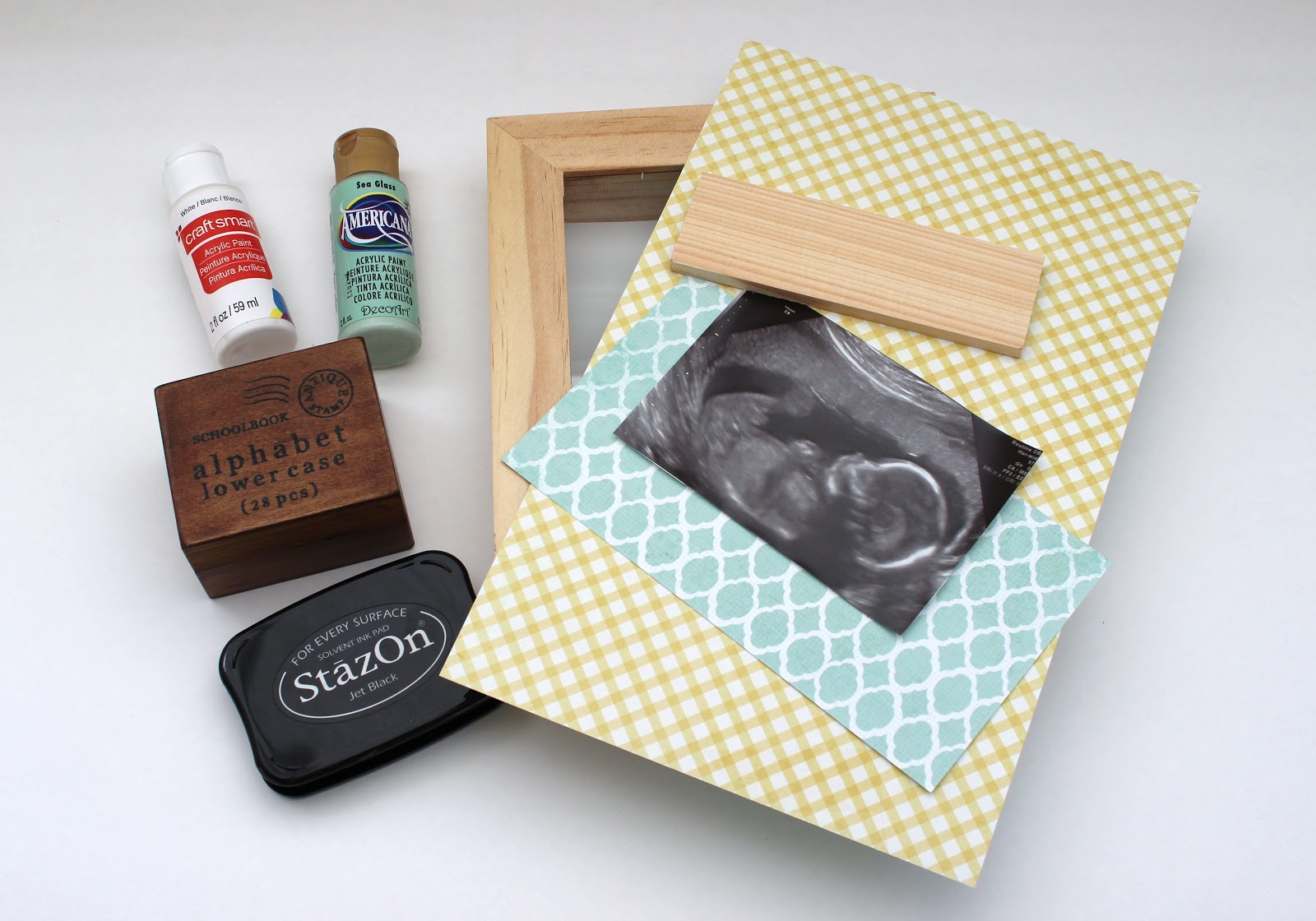 DIY Sonogram Keepsake Shadow Box Delightfully Noted
